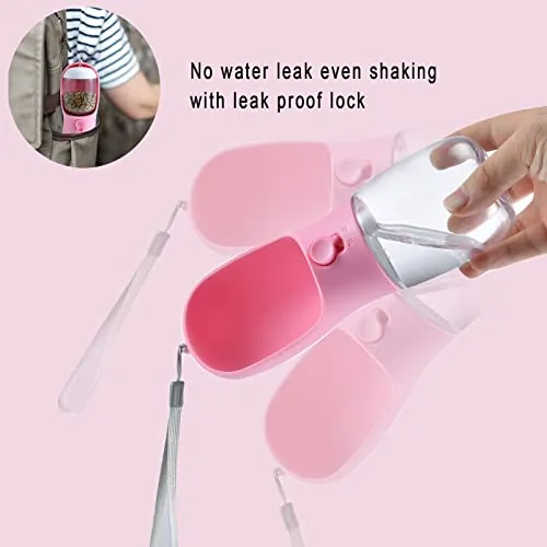 Dog Water Bottle with Food Container Easy to Clean