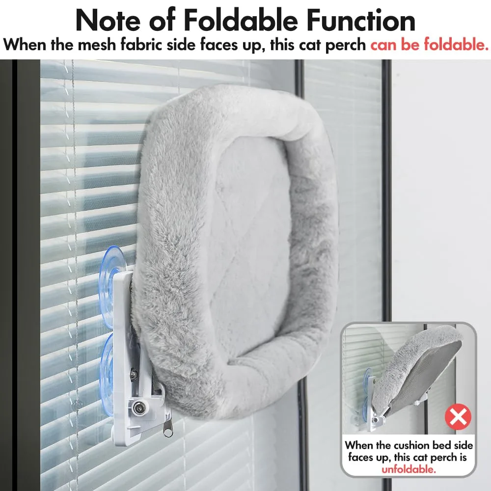 A cat fully engaged, watching birds outside from the comfortable perch.