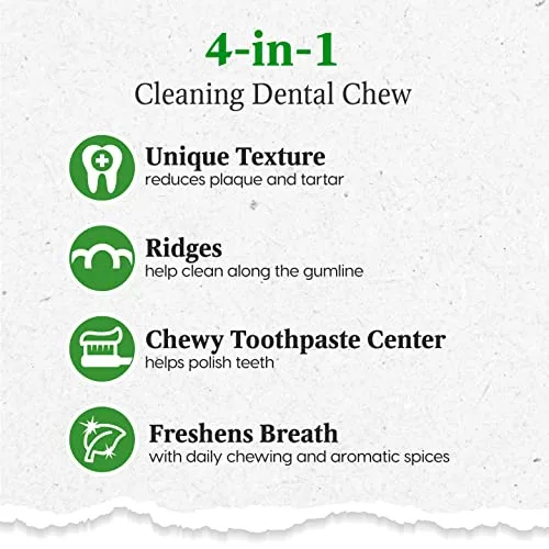 Ark Naturals Brushless Toothpaste – Medium Breeds, 18oz Bag, 2-Pack – Dog Dental Chew with Toothpaste Center – Freshen Breath and Reduce Plaque & Tartar with Dental Chews for Dogs