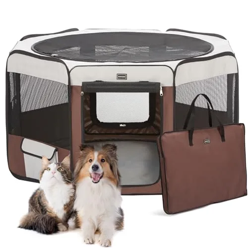 DONORO Dog Playpen 46