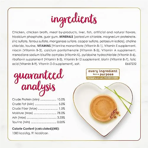 Side-by-side comparison of Fancy Feast pate with a chunkier, premium wet food.