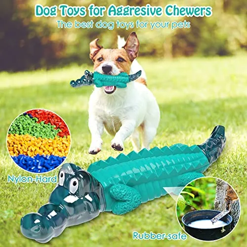 Dog Toys for Aggressive Chewers - Tough,Indestructible Dog Chew Toys for Large, Medium,Small Breed to Keep Them Busy