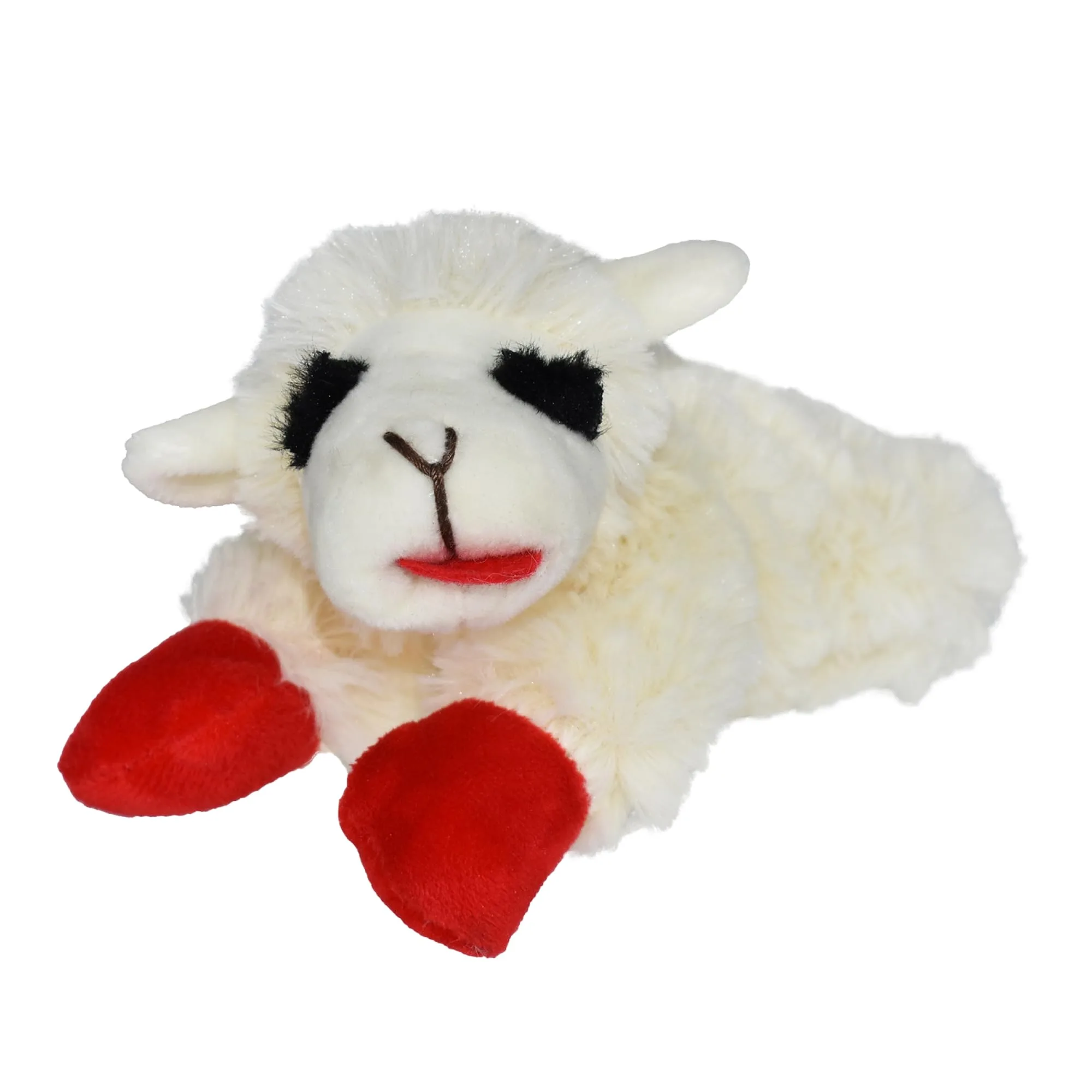 Multipet Lamb Chop Dog Plush Toy - Squeaky Toy for All Dogs - Extra Soft Plush - Stuffed Animal Dog Toy for Cuddling & Playing - Cute Pet Toy (6