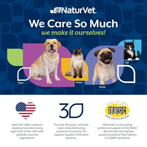 NaturVet Quiet Moments Calming Dog Supplement, Dog Soft Chews with Melatonin to Help Reduce Stress from Storms, The Vet, Fireworks, and Travel, Bacon and Chicken Flavored Pet Supplement, 65 Count