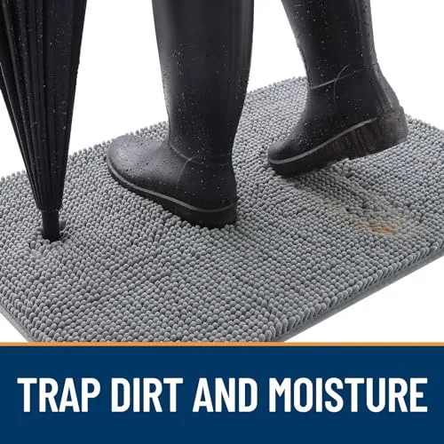 OLANLY Dog Door Mat Chenille Texture