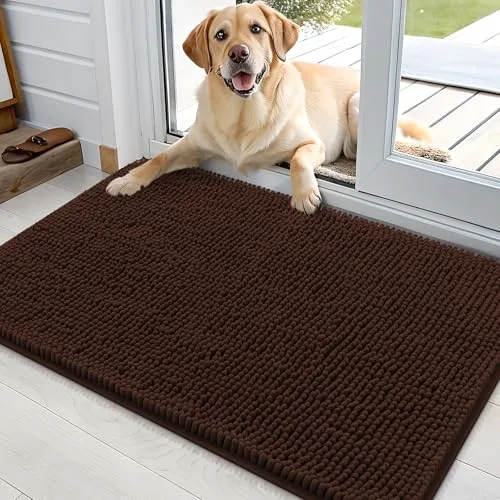 OLANLY Dog Door Mat for Muddy Paws 36x24