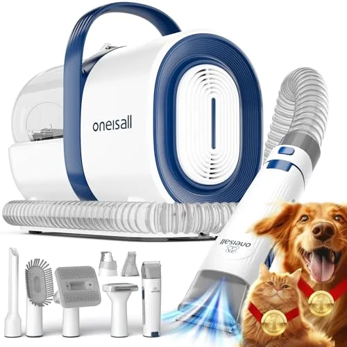 oneisall Dog Grooming Vacuum, Pet Grooming Vacuum with Clipper Nail Grinder