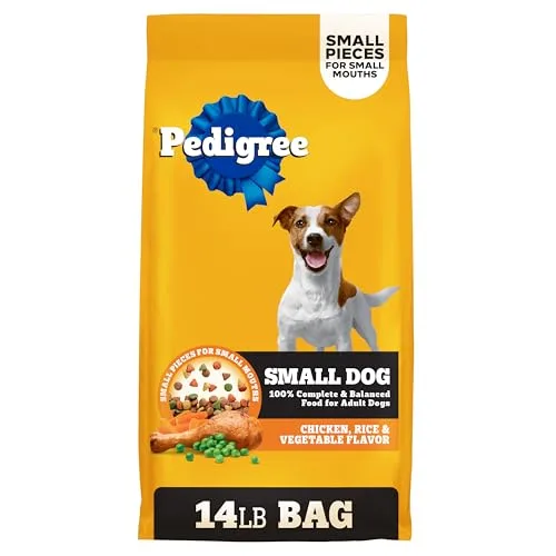 Pedigree Adult Small Dog Dry Dog Food, Roasted Chicken and Vegetable Flavor, 14 lb. Bag