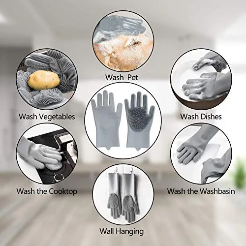 Pet Grooming Glove Usage on Cat