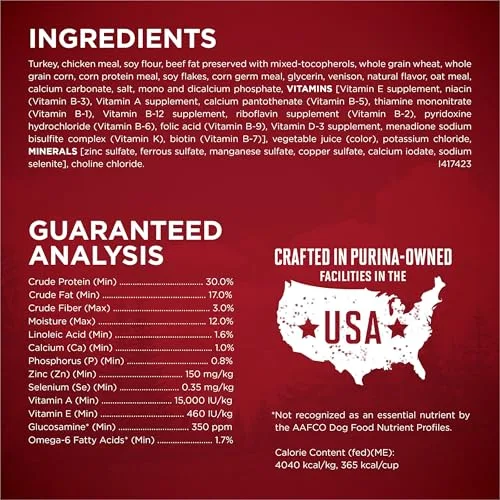 Purina ONE True Instinct With A Blend Of Real Turkey and Venison Dry Dog Food - 27.5 lb. Bag