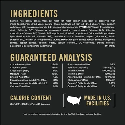 Purina Pro Plan Sensitive Skin and Stomach Dog Food Dry, Adult Salmon & Rice Formula, Digestive Health - 16 lb. Bag