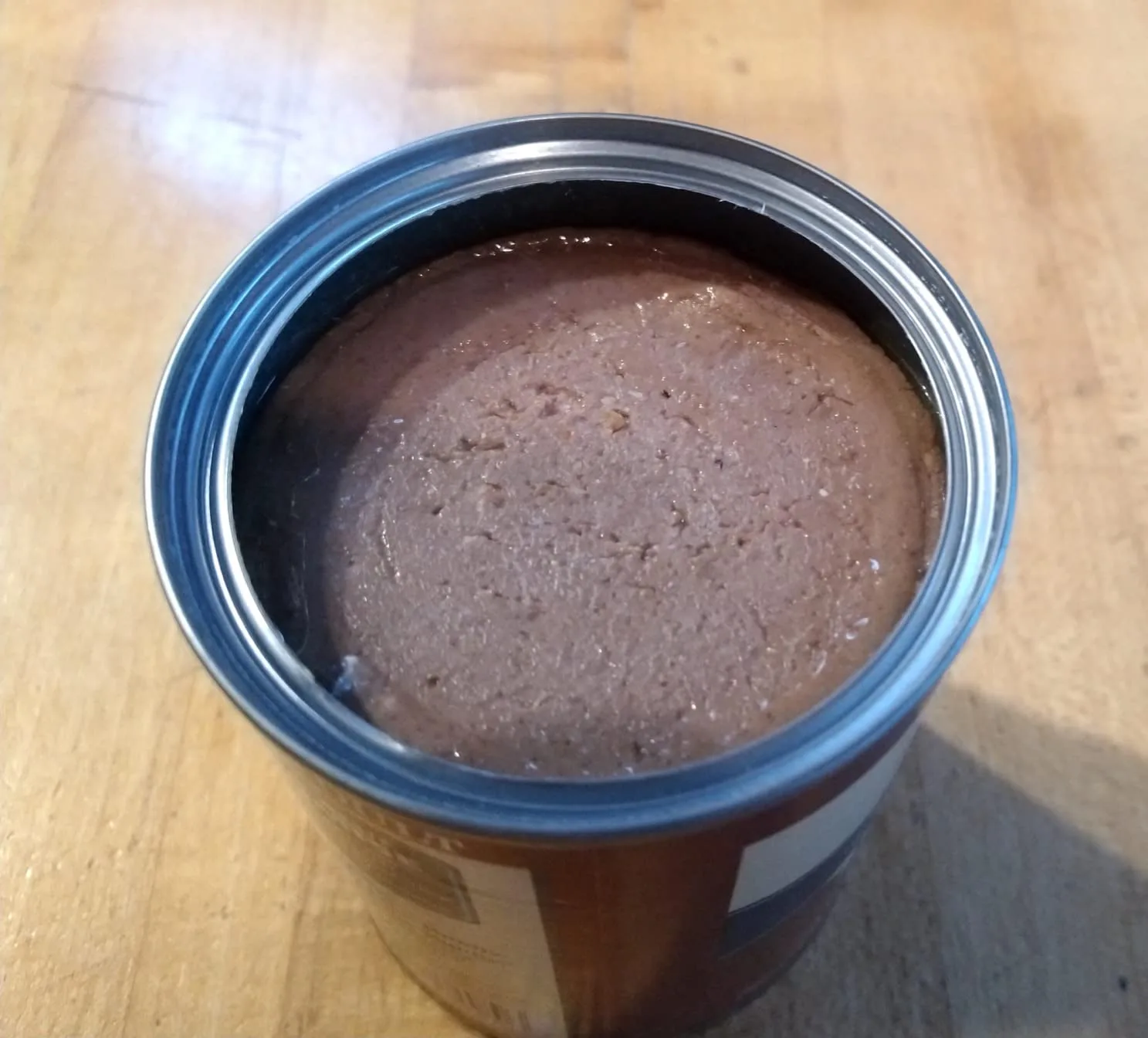 Close-up of the pâté texture, showing its smooth, homogenous consistency