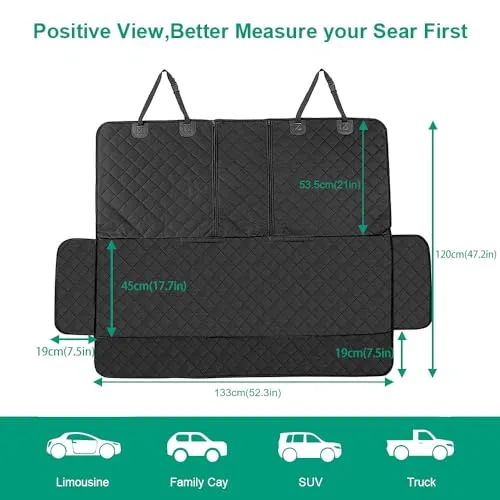 Waterproof Dog Car Seat Cover Layers