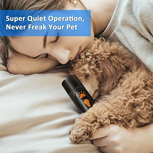 YABIFE Dog Nail Trimmers and Dog Nail Clippers Kit, Whisper Quiet Electric Grinder with Light, for Small, Medium, Large Dogs, Cats Toenail Grooming, 3 Speeds